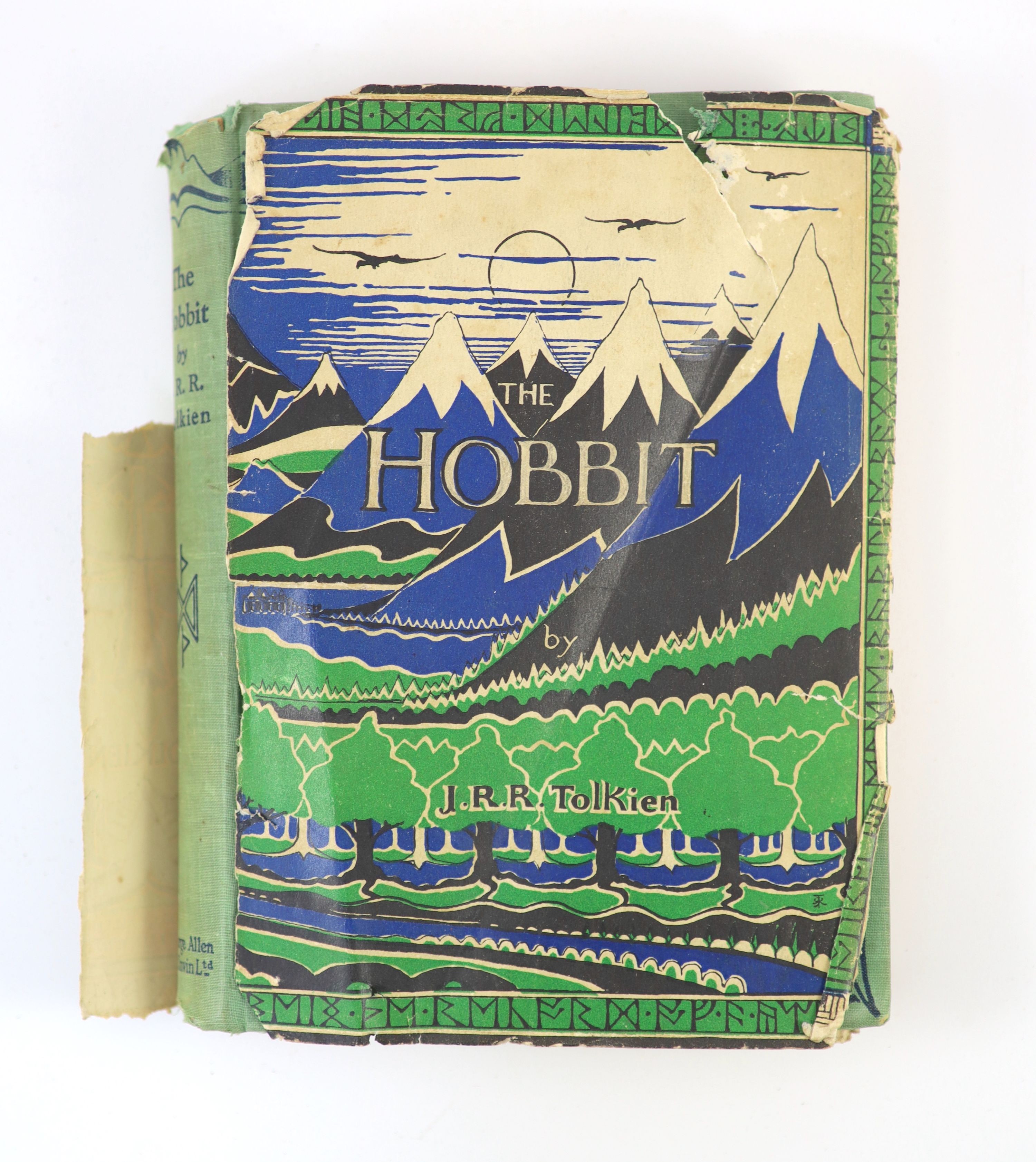 Tolkien, John Ronald Reuel (1892-1973) - The Hobbit or There and Back Again, 1st edition, 1st impression, with 1st impression dust jacket, with the word ‘’Dodgeson’’ hand corrected, with an ink mark through the ‘’e’’, th